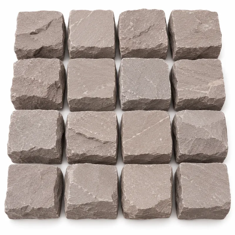 Autumn Brown Sandstone Cobbles from India