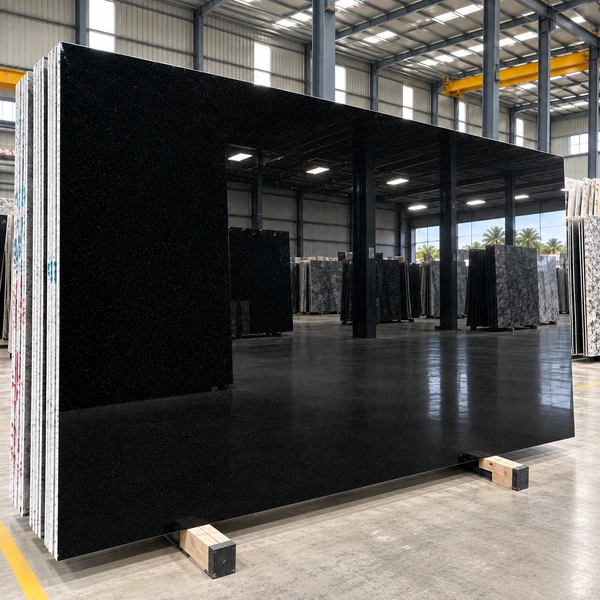 Absolute Black Granite slab from India