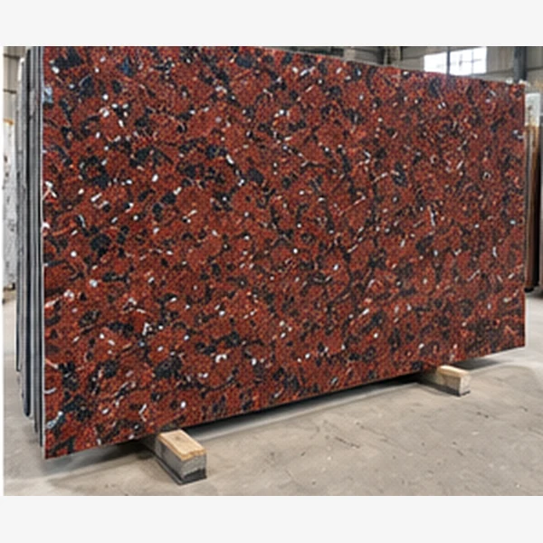 Cherry Red Granite slab from India