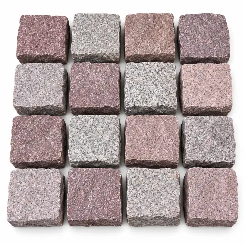 Pink Granite Cobbles from India