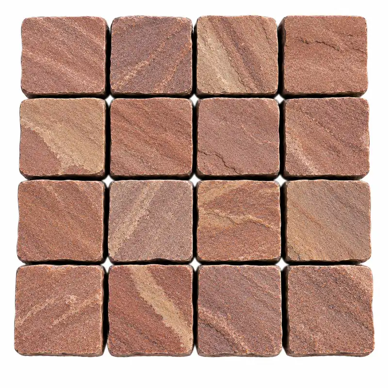 Raj Green Sandstone Cobbles from India